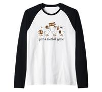 Just A Football Goose Go Deportes de Equipo Camiseta Manga Raglan
