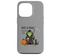 Just a Frog Doing Grim Things - Rana de Halloween - Rana Divertida Carcasa para iPhone 13 Pro