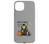 Just a Frog Doing Grim Things - Rana de Halloween - Rana Divertida Carcasa para iPhone 15 Plus