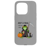 Just a Frog Doing Grim Things - Rana de Halloween - Rana Divertida Carcasa para iPhone 15 Pro