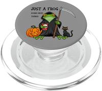Just a Frog Doing Grim Things - Rana de Halloween - Rana Divertida PopSockets PopGrip para MagSafe