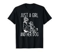 Just A Girl and Her Dog Mom Dueño de Mascota Animal Rescue Camiseta