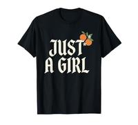 Just A Girl Gothic Typography Design Camiseta