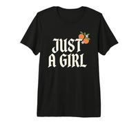 Just A Girl Gothic Typography Design Camiseta Premium
