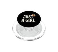 Just A Girl Gothic Typography Design PopSockets PopGrip para MagSafe