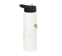 Just A Girl Gothic Typography Design Stainless Steel Insulated Water Bottle