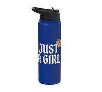 Just A Girl Gothic Typography Design Stainless Steel Insulated Water Bottle