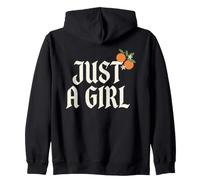 Just A Girl Gothic Typography Design Sudadera con Capucha