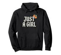 Just A Girl Gothic Typography Design Sudadera con Capucha