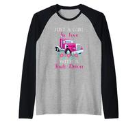 Just A Girl In Love with A Truck Driver Partner Camiseta Manga Raglan