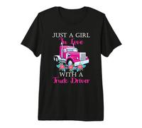 Just A Girl In Love with A Truck Driver Partner Camiseta Premium
