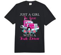 Just A Girl In Love with A Truck Driver Partner Comfort Colors Adult Heavyweight T-Shirt