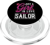 Just a Girl in Love with Her Sailor's Wife Girlfriend PopSockets PopGrip para MagSafe