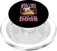 Just a girl who like tacos and dogs - mujer madre perro PopSockets PopGrip para MagSafe