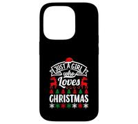 Just A Girl Who Love Christmas Funny Xmas Family Carcasa para iPhone 14 Pro
