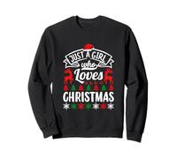 Just A Girl Who Love Christmas Funny Xmas Family Sudadera
