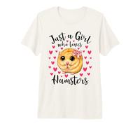 Just a Girl Who Love Hamsters Cute Innocent Hamster Mom Camiseta Premium