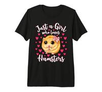 Just a Girl Who Love Hamsters Cute Innocent Hamster Mom Camiseta Premium
