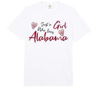 Just a Girl Who Loves Alabama. Cute Design for Women, Girls. Comfort Colors Adult Heavyweight T-Shirt