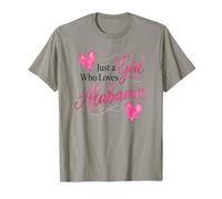 Just a Girl Who Loves Alabama, Cute Pink Alabama Girl Camiseta