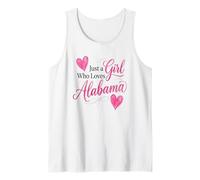 Just a Girl Who Loves Alabama, Cute Pink Alabama Girl Camiseta sin Mangas