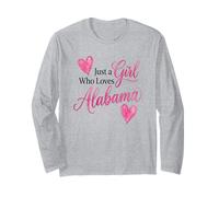 Just a Girl Who Loves Alabama, Cute Pink Alabama Girl Manga Larga