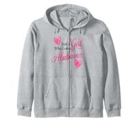 Just a Girl Who Loves Alabama, Cute Pink Alabama Girl Sudadera con Capucha