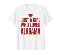 Just A Girl Who Loves Alabama, Women's Girls Cute Alabama Camiseta
