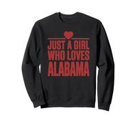 Just A Girl Who Loves Alabama, Women's Girls Cute Alabama Sudadera