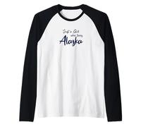Just a Girl Who Loves Alaska Cute Alaska Girl Camiseta Manga Raglan