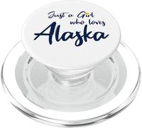 Just a Girl Who Loves Alaska Cute Alaska Girl PopSockets PopGrip para MagSafe