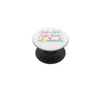 Just A Girl Who Loves All Animals Cute Animal Lover PopSockets PopGrip Adhesivo