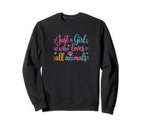 Just A Girl Who Loves All Animals Cute Animal Lover Sudadera