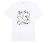 Just a Girl Who Loves an Octopus Cute Octopus Comfort Colors Adult Heavyweight T-Shirt
