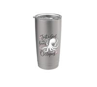 Just a Girl Who Loves an Octopus Cute Octopus Vaso térmico de acero inoxidable de doble pared