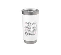 Just a Girl Who Loves an Octopus Cute Octopus Vaso térmico de acero inoxidable de doble pared