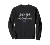 Just A Girl Who Loves Animals Cute Animal Lover Sudadera