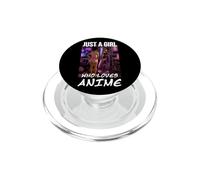 Just A Girl Who Loves Anime Meme Figura Gamer Otaku Japón PopSockets PopGrip para MagSafe