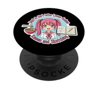 Just A Girl Who Loves Anime Ramen and Sketching Artist Art PopSockets PopGrip Adhesivo