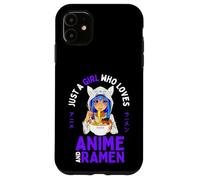 Just a Girl Who Loves Anime y Ramen Teen Girls Japan Merch Carcasa para iPhone 11