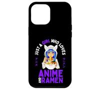 Just a Girl Who Loves Anime y Ramen Teen Girls Japan Merch Carcasa para iPhone 12 Pro MAX
