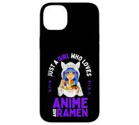 Just a Girl Who Loves Anime y Ramen Teen Girls Japan Merch Carcasa para iPhone 14 Plus