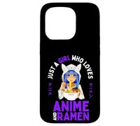Just a Girl Who Loves Anime y Ramen Teen Girls Japan Merch Carcasa para iPhone 15 Pro