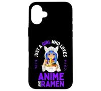 Just a Girl Who Loves Anime y Ramen Teen Girls Japan Merch Carcasa para iPhone 16 Plus