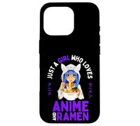 Just a Girl Who Loves Anime y Ramen Teen Girls Japan Merch Carcasa para iPhone 16 Pro