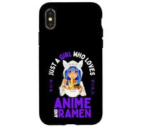Just a Girl Who Loves Anime y Ramen Teen Girls Japan Merch Carcasa para iPhone X/XS