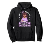 Just A Girl Who Loves Anime Y Sketching Otaku Anime Merch Sudadera con Capucha