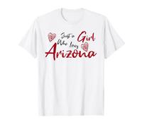 Just a Girl Who Loves Arizona. Cute Women's Teen Girls Tween Camiseta