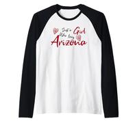 Just a Girl Who Loves Arizona. Cute Women's Teen Girls Tween Camiseta Manga Raglan