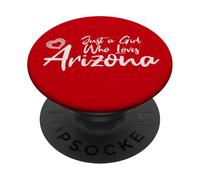 Just a Girl Who Loves Arizona. Cute Women's Teen Girls Tween PopSockets PopGrip Adhesivo